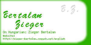 bertalan zieger business card